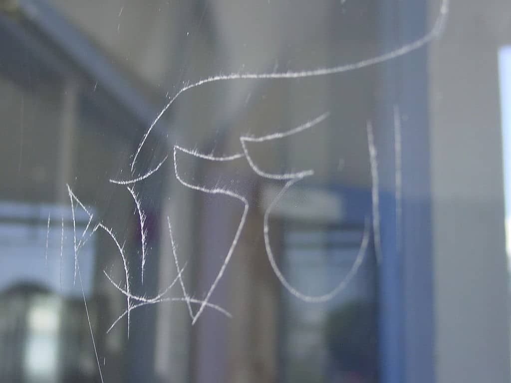 window graffiti removal